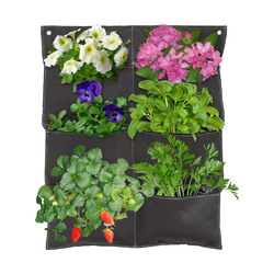 Coolaroo Vertical Garden 6 Pocket Balcony Planter - Brown