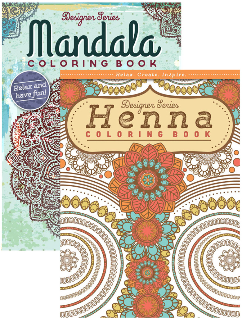 Henna & Mandala Coloring Book for Adults Case Pack 48