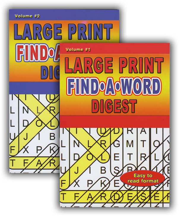 Large Print Find-A-Word Puzzles Book Digest Size Case Pack 48