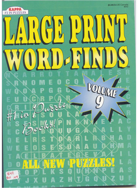 Large Print Word Find - full size book Case Pack 48