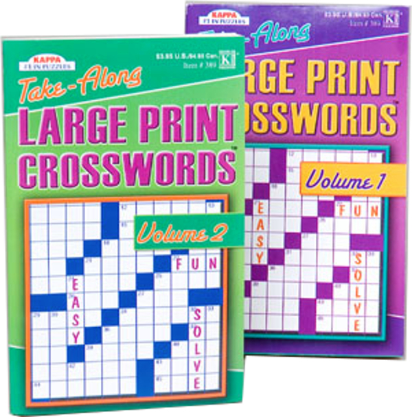 Large Print Crossword Puzzle for Travel Case Pack 144