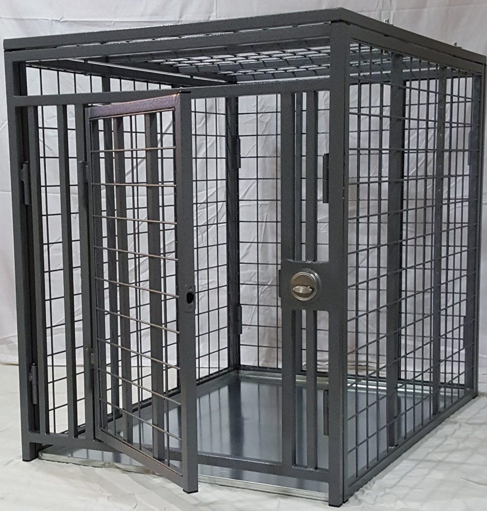 Heavy Duty Dog Crate - Collapsible - Indestructible - Steel (SELECT COLLAPSIBLE CRATE SIZE: MINI MAX  36L x 28W x 31H)