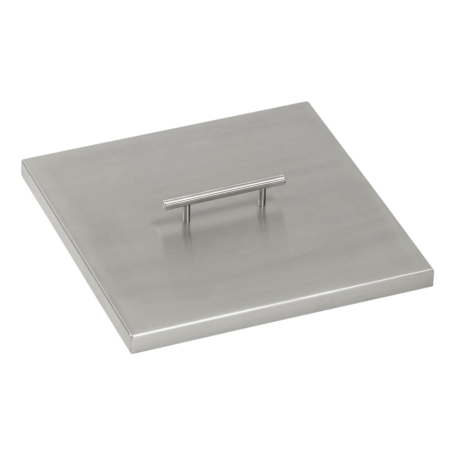 Stainless Steel Cover for Square Drop-In Fire Pit Pan (Size: 18")